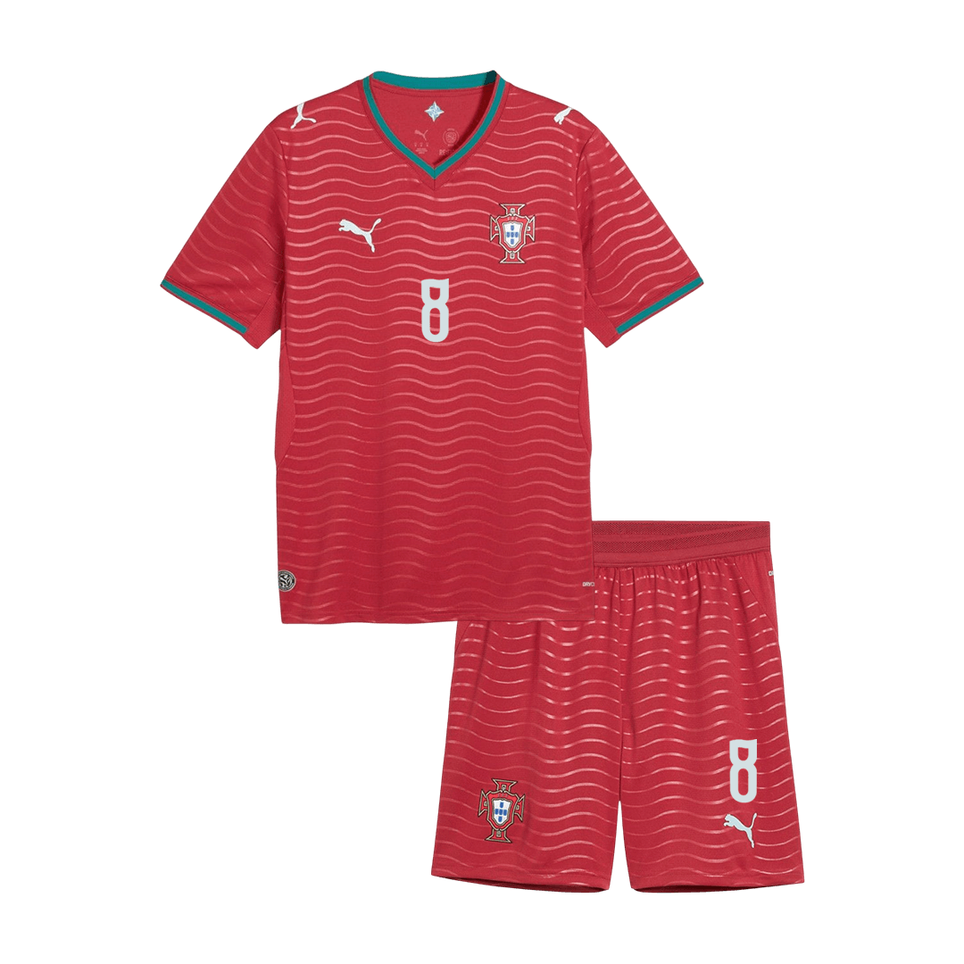 Portugalsko dětská domácí sada dresu MS 2026 B. FERNANDES #8