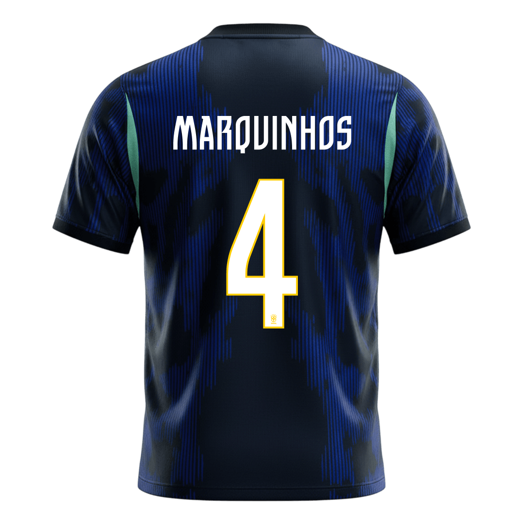 Brazílie venkovní fotbalový dres MS 2026 MARQUINHOS #4