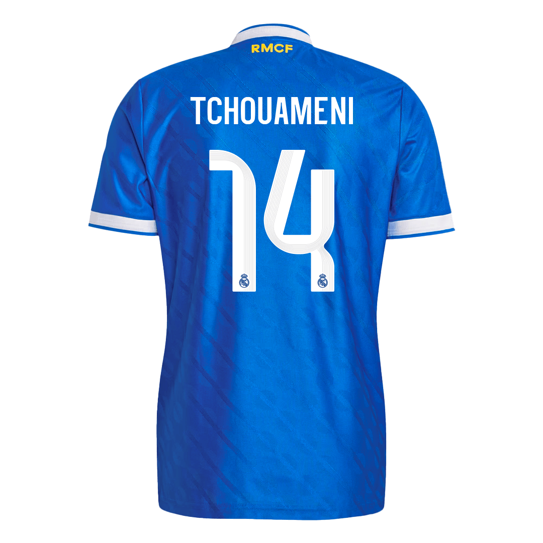 Real Madrid třetí fotbalový dres 2025/26 hráčská verze TCHOUAMENI #14