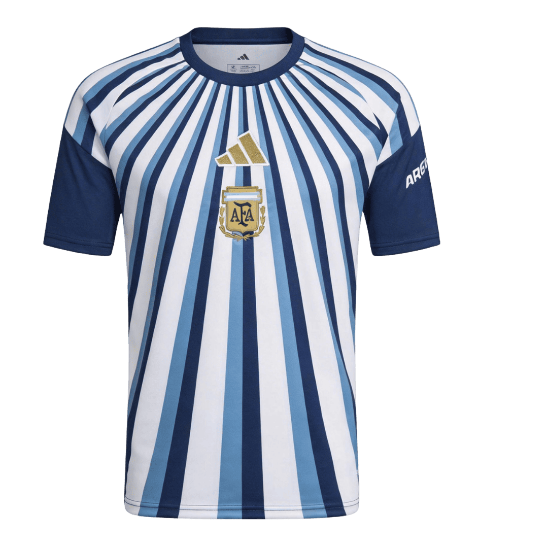 Argentina předzápasový fotbalový dres MS 2026 - námořnická modrá
