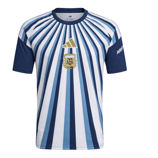 Argentina předzápasový fotbalový dres MS 2026 - námořnická modrá