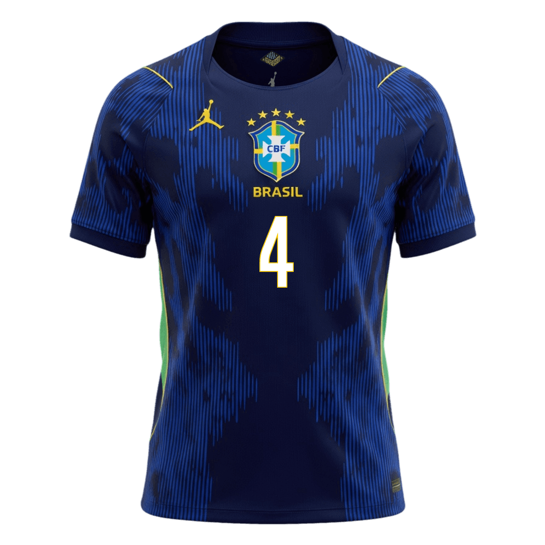 Brazílie venkovní fotbalový dres MS 2026 MARQUINHOS #4