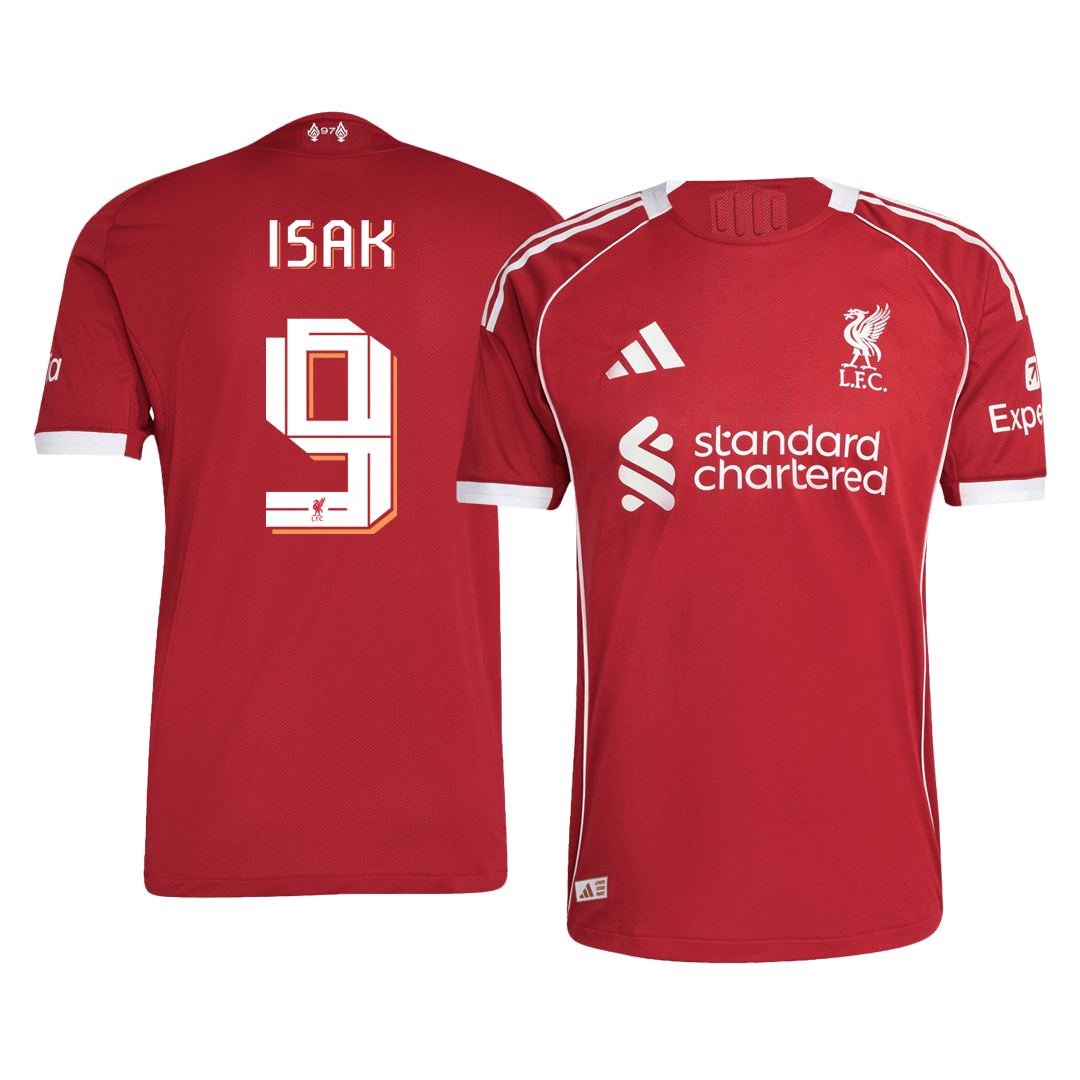 Liverpool domácí dres 2025/26 hráčská verze ISAK #9 UCL