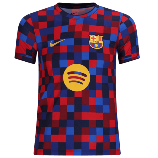 Barcelona předzápasový fotbalový dres 2026/27 - červená & modrá