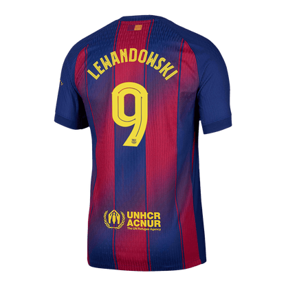 Domácí Fotbalový Dres Barcelona 25/26 Authentic LEWANDOWSKI #9 UCL