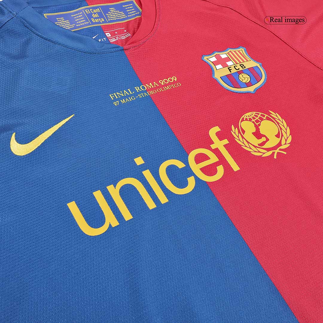 Domácí Retro Dres Barcelona 2008/09 Long Sleeve MESSI #10 - UCL Final