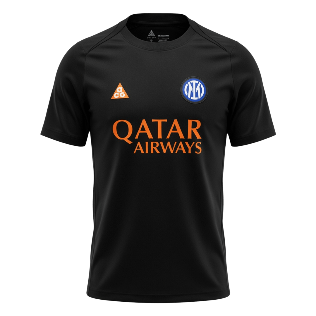 Inter Milán předzápasový fotbalový dres 2025/26 - černá