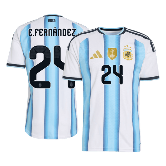 Argentina domácí dres MS 2026 hráčská verze E. FERNÁNDEZ #24