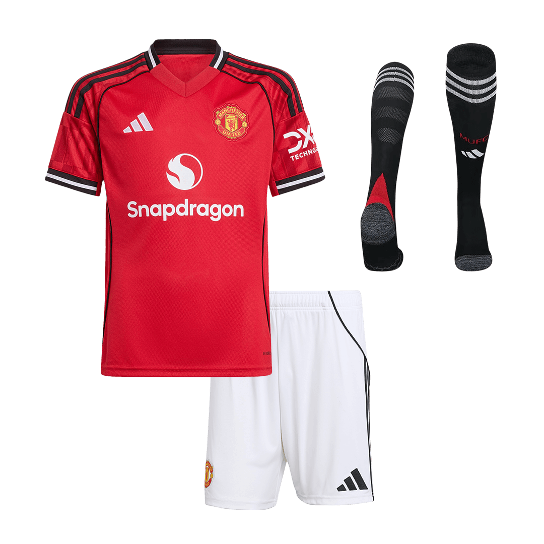 Manchester United dětská domácí kompletní sada 2025/26