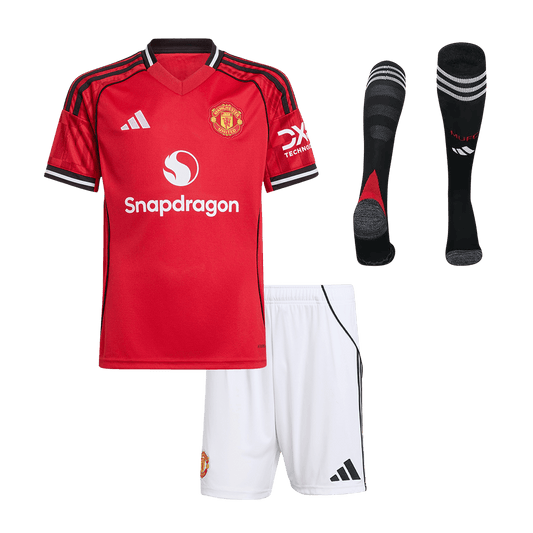 Manchester United dětská domácí kompletní sada 2025/26