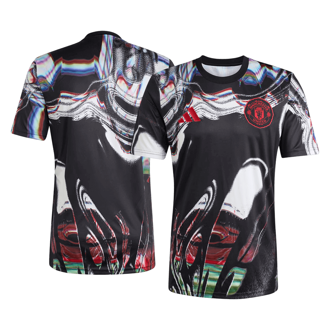 Manchester United předzápasový fotbalový dres 2025/26 - černá