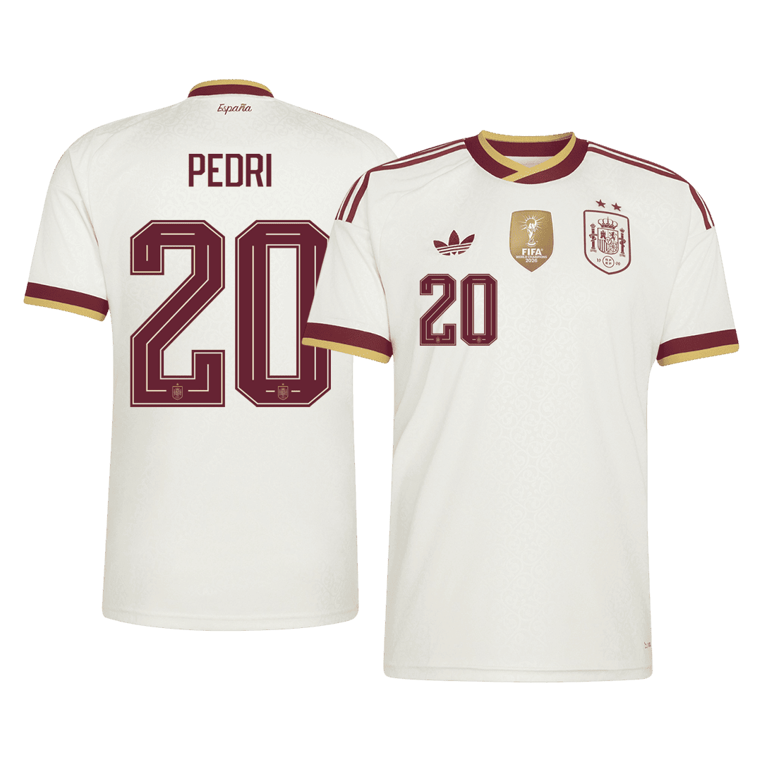 Španělsko venkovní fotbalový dres MS 2026 PEDRI #20