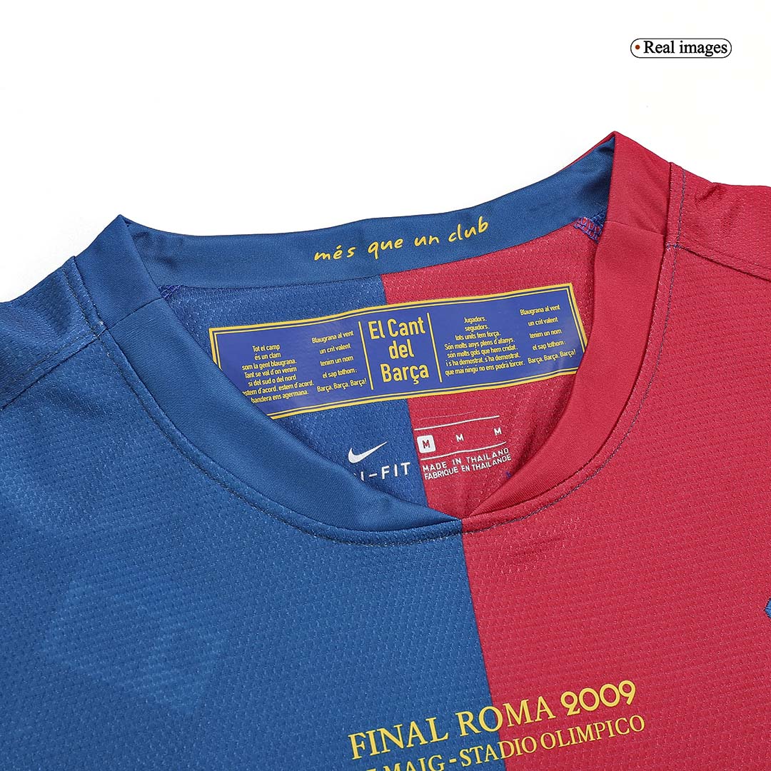 Domácí Retro Dres Barcelona 2008/09 Long Sleeve XAVI #6 - UCL Final