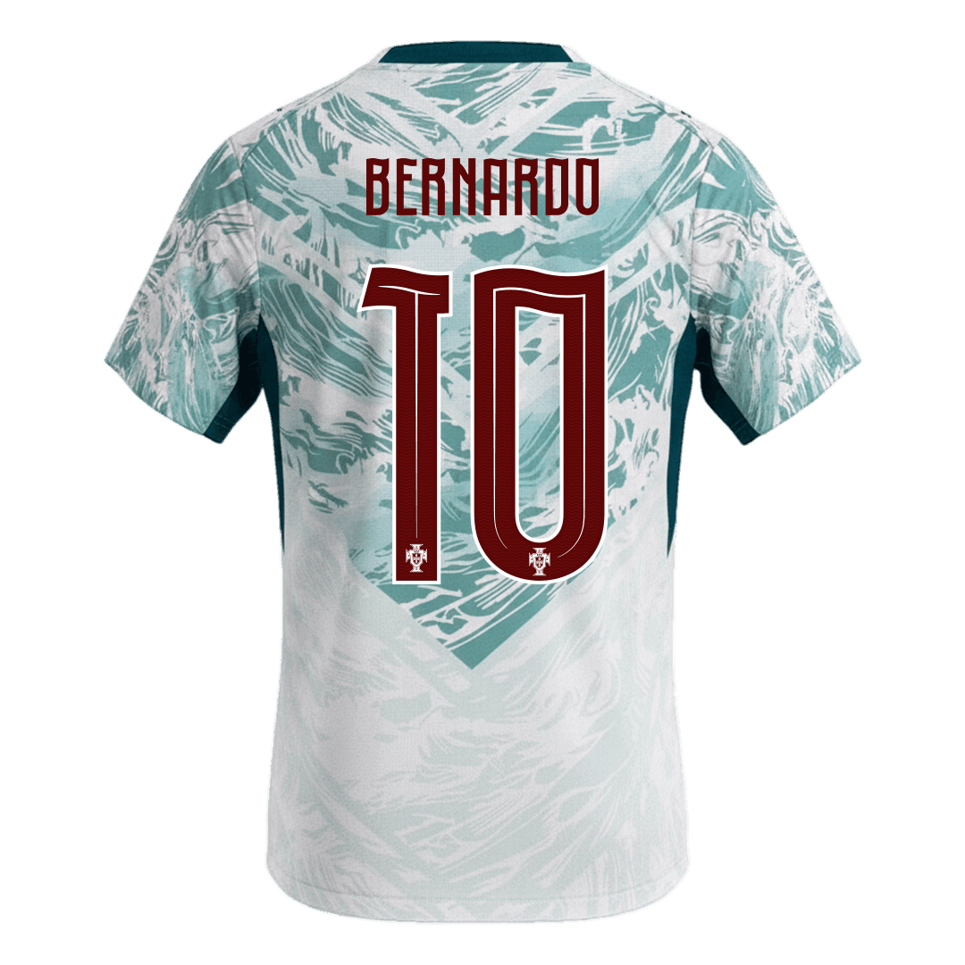 Portugalsko venkovní fotbalový dres MS 2026 BERNARDO #10