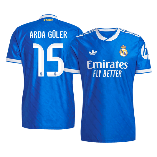 Real Madrid třetí fotbalový dres 2025/26 hráčská verze ARDA GÜLER #15