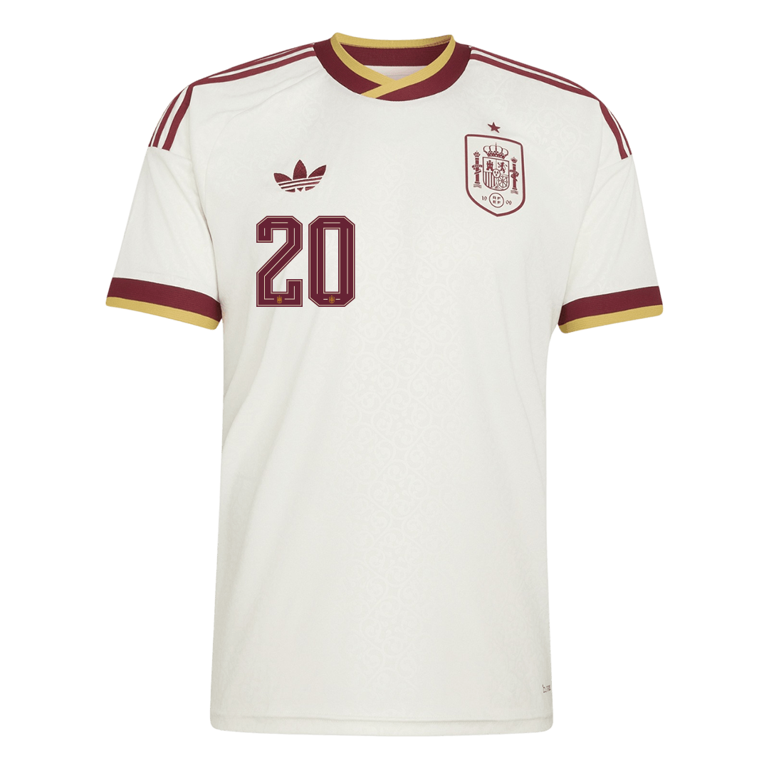 Španělsko venkovní fotbalový dres MS 2026 PEDRI #20