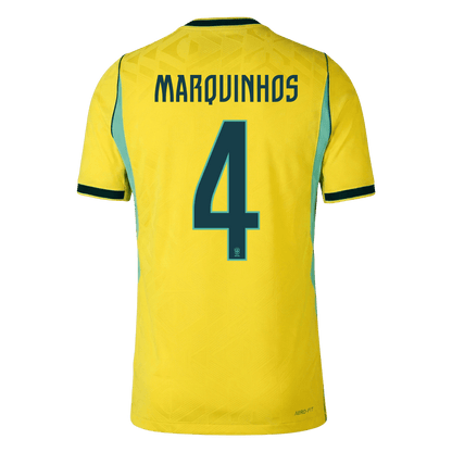 Brazílie domácí dres MS 2026 hráčská verze MARQUINHOS #4