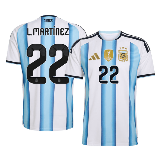 Argentina Domácí fotbalový dres MS 2026 L.MARTÍNEZ #22