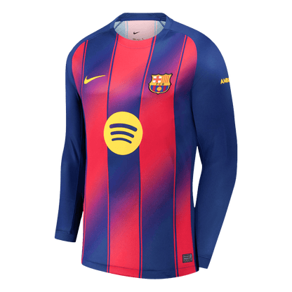 Barcelona domácí fotbalový dres 2025/26 dlouhý rukáv