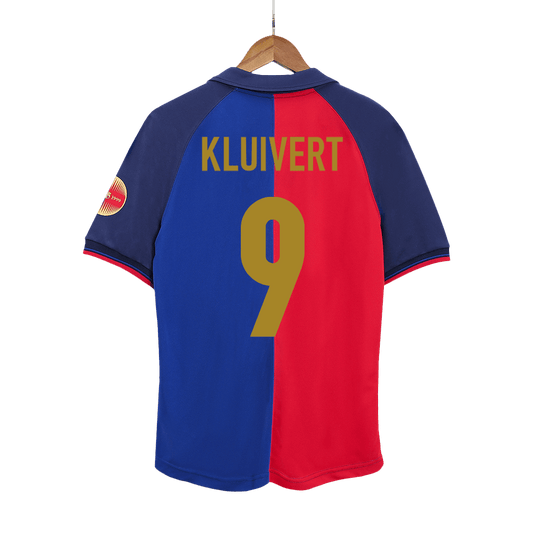 Domácí Retro Dres Barcelona 1999/00 KLUIVERT #9 - 100th Anniversary
