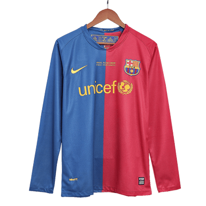 Domácí Retro Dres Barcelona 2008/09 Long Sleeve - UCL Final