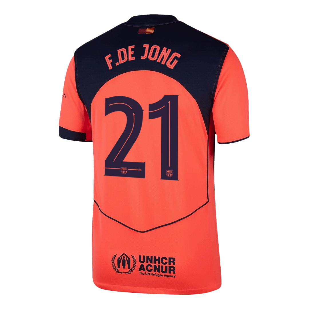 Barcelona třetí fotbalový dres 2025/26 F.DE JONG #21 UCL