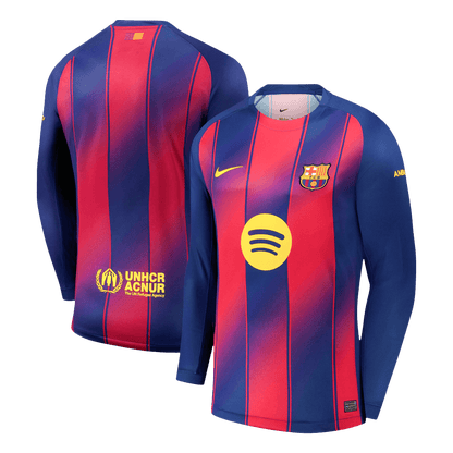 Barcelona domácí fotbalový dres 2025/26 dlouhý rukáv