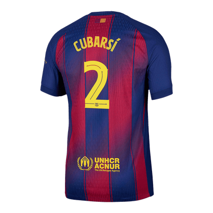 Domácí Fotbalový Dres Barcelona 25/26 Authentic CUBARSÍ #2 UCL