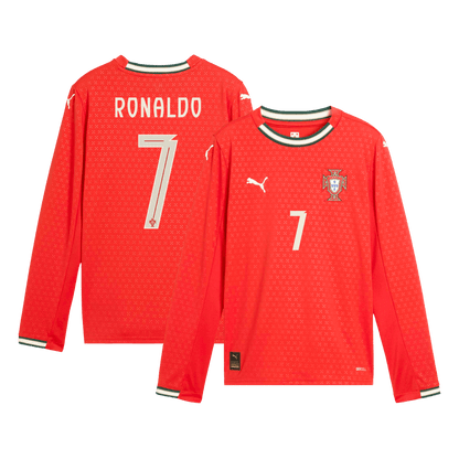 Domácí Fotbalový Dres Portugal Long Sleeve RONALDO #7