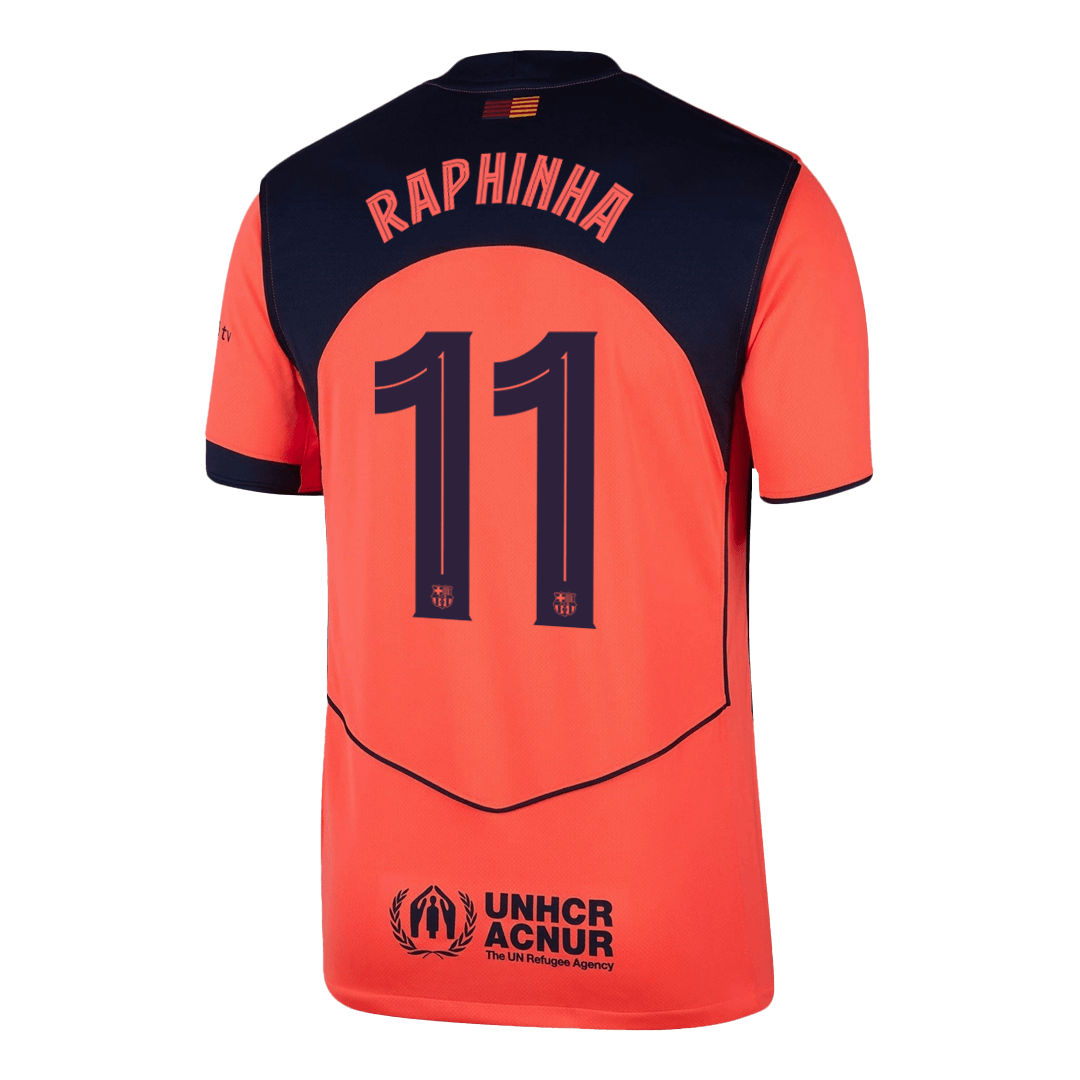Barcelona třetí fotbalový dres 2025/26 RAPHINHA #11 UCL