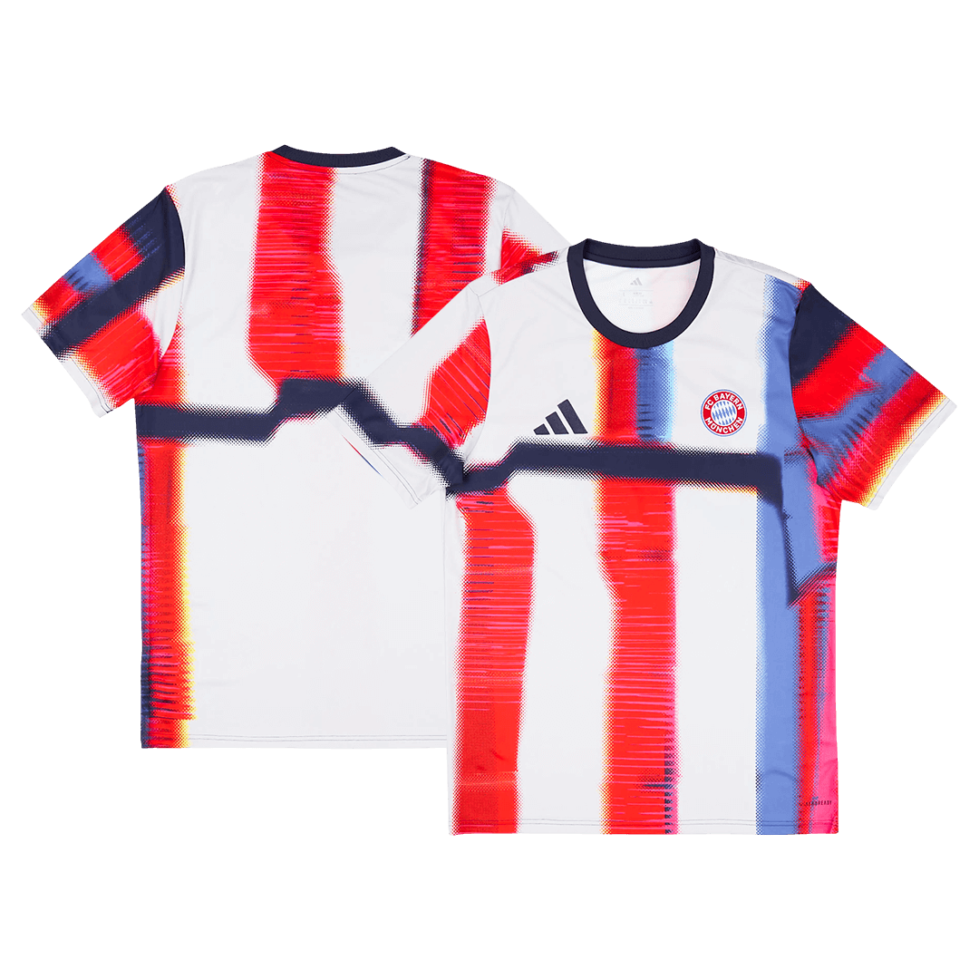 Bayern Mnichov předzápasový fotbalový dres 2025/26 - červená & bílá