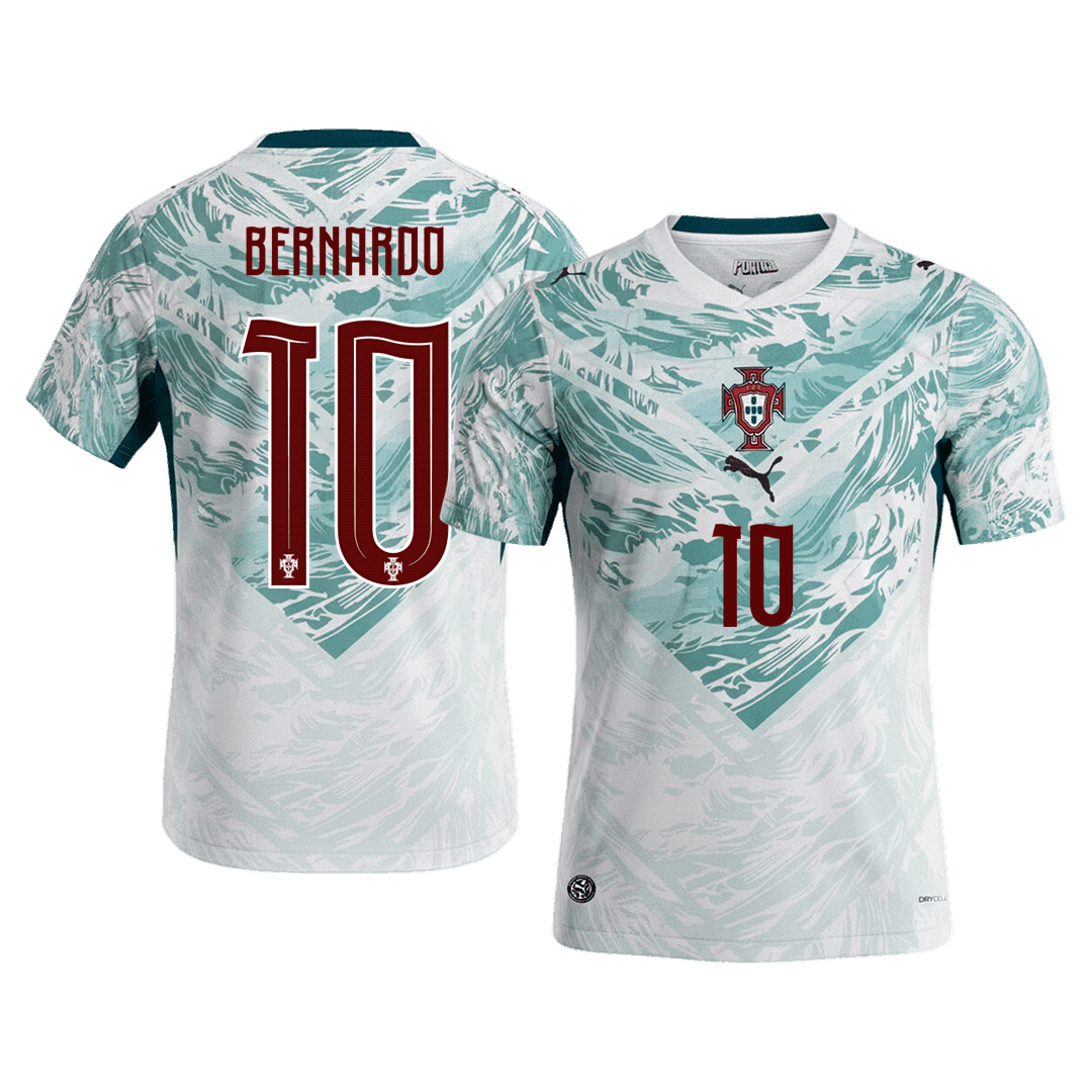 Portugalsko venkovní fotbalový dres MS 2026 BERNARDO #10