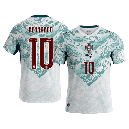 Portugalsko venkovní fotbalový dres MS 2026 BERNARDO #10