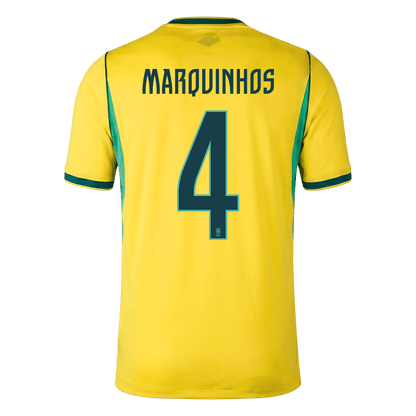 Brazílie domácí fotbalový dres MS 2026 MARQUINHOS #4