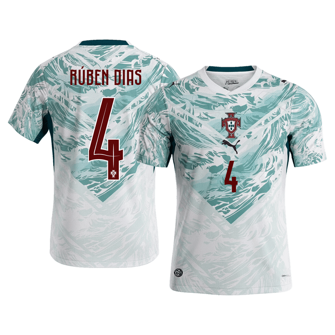 Portugalsko venkovní fotbalový dres MS 2026 RÚBEN DIAS #4
