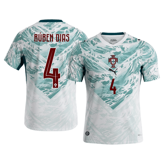 Portugalsko venkovní fotbalový dres MS 2026 RÚBEN DIAS #4