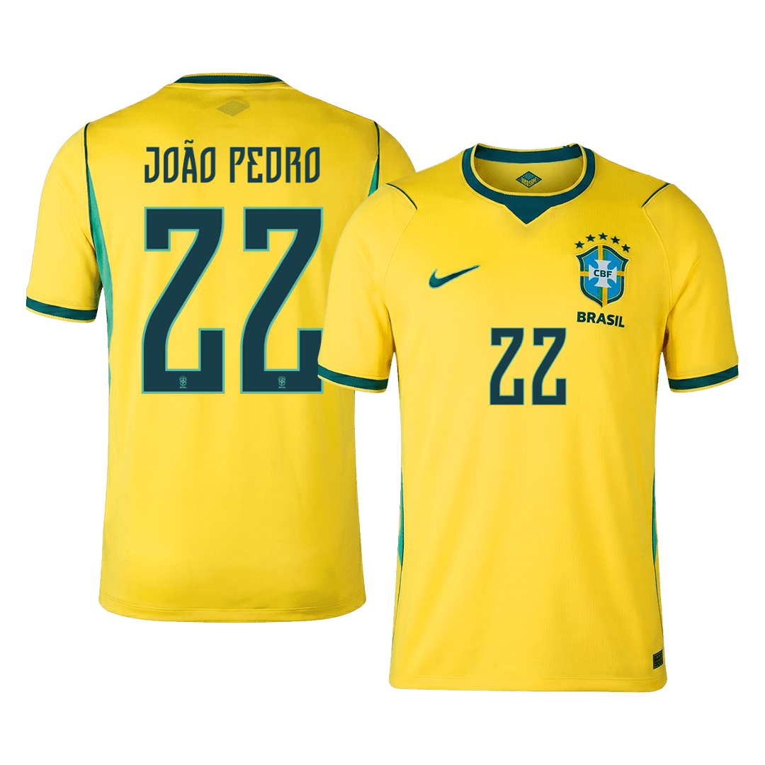 Brazílie domácí fotbalový dres MS 2026 JOÃO PEDRO #22