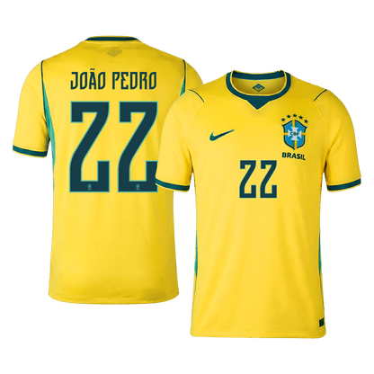 Brazílie domácí fotbalový dres MS 2026 JOÃO PEDRO #22