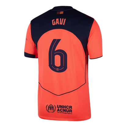 Barcelona třetí fotbalový dres 2025/26 GAVI #6 UCL