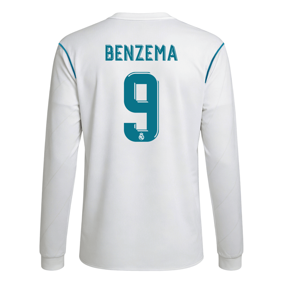 Domácí Retro Dres Real Madrid 2017/18 Retro Long Sleeve BENZEMA #9