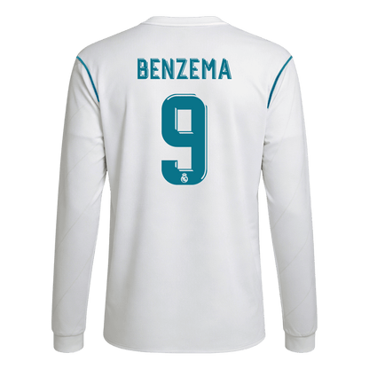 Domácí Retro Dres Real Madrid 2017/18 Retro Long Sleeve BENZEMA #9