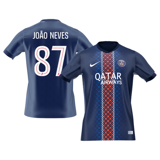 PSG domácí fotbalový dres 2025/26 JOÃO NEVES #87