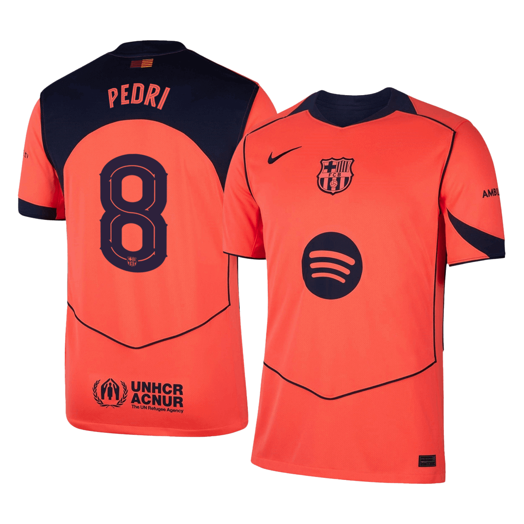 Barcelona třetí fotbalový dres 2025/26 PEDRI #8 UCL
