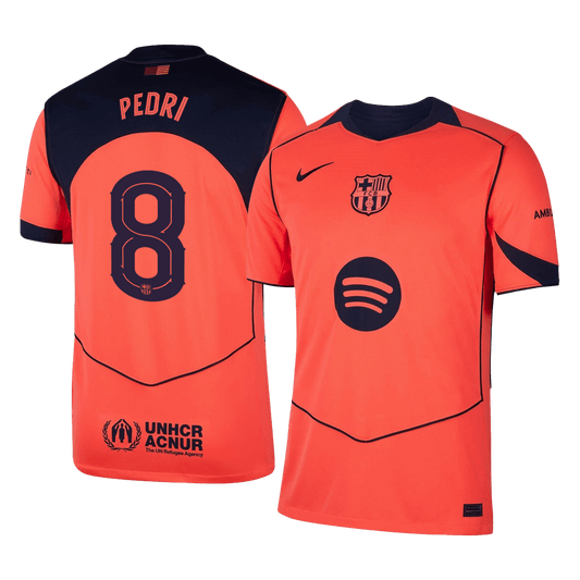 Barcelona třetí fotbalový dres 2025/26 PEDRI #8 UCL
