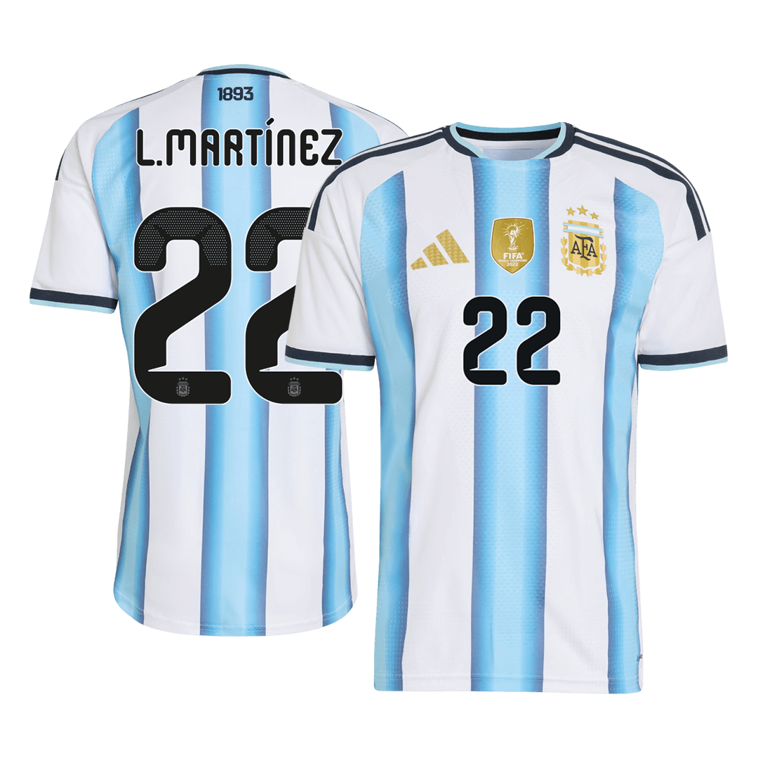Argentina Domácí fotbalový dres MS 2026 hráčská verze L.MARTÍNEZ #22