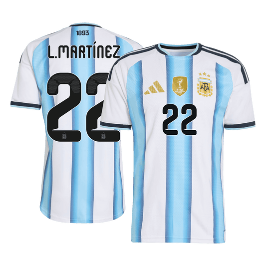 Argentina Domácí fotbalový dres MS 2026 hráčská verze L.MARTÍNEZ #22