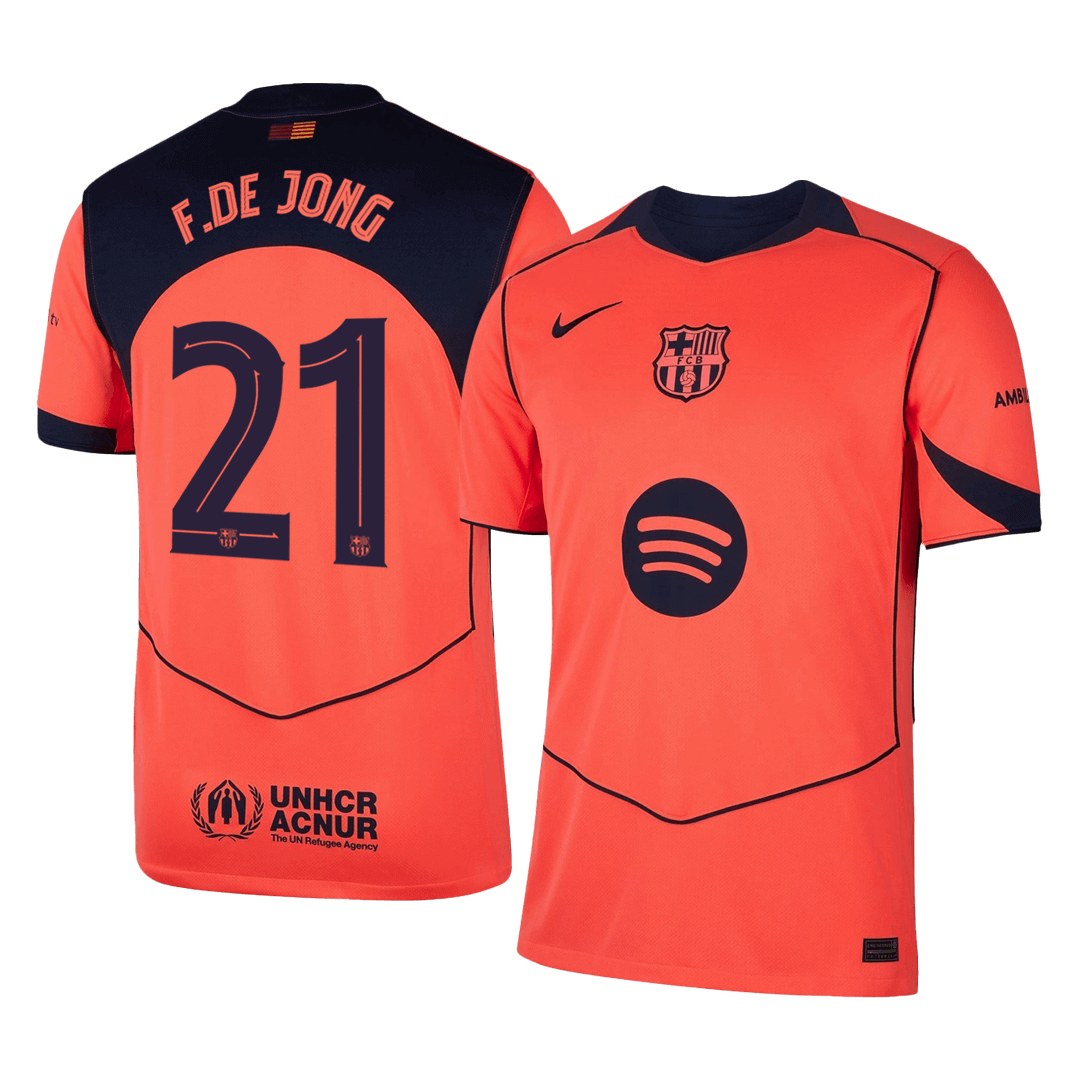 Barcelona třetí fotbalový dres 2025/26 F.DE JONG #21 UCL