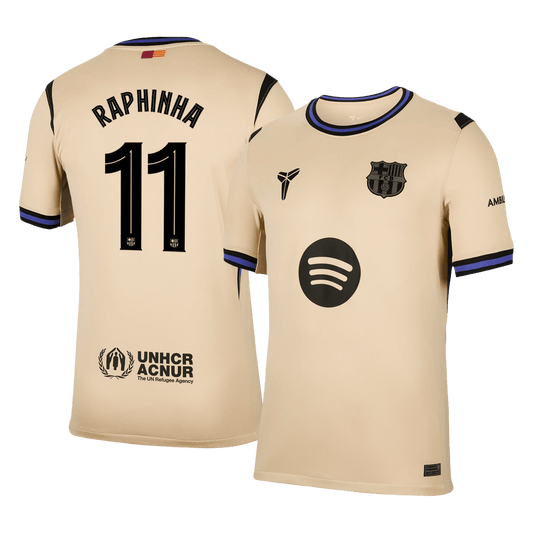 Venkovní Fotbalový Dres Barcelona 25/26 RAPHINHA #11 UCL