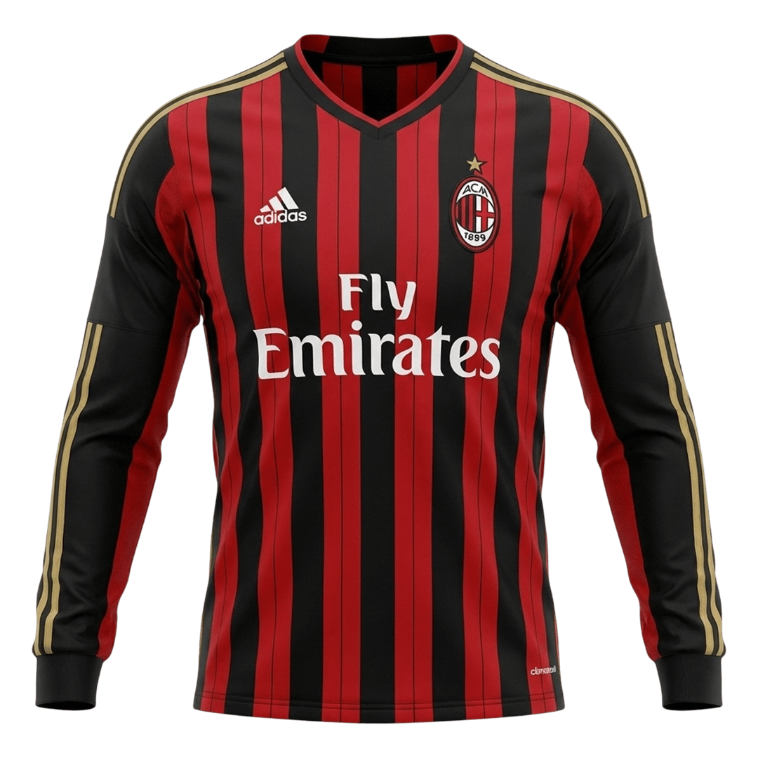 AC Milán domácí retro dres 2013/14 dlouhý rukáv