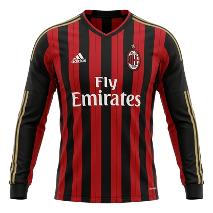AC Milán domácí retro dres 2013/14 dlouhý rukáv
